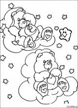 Care bears slepping in clouds