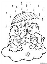 Care bears under the rain