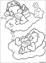 Care bears sleeping on a cloud 2
