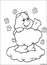 Care bears playing with cloud