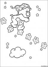 Care bears jumping on the star