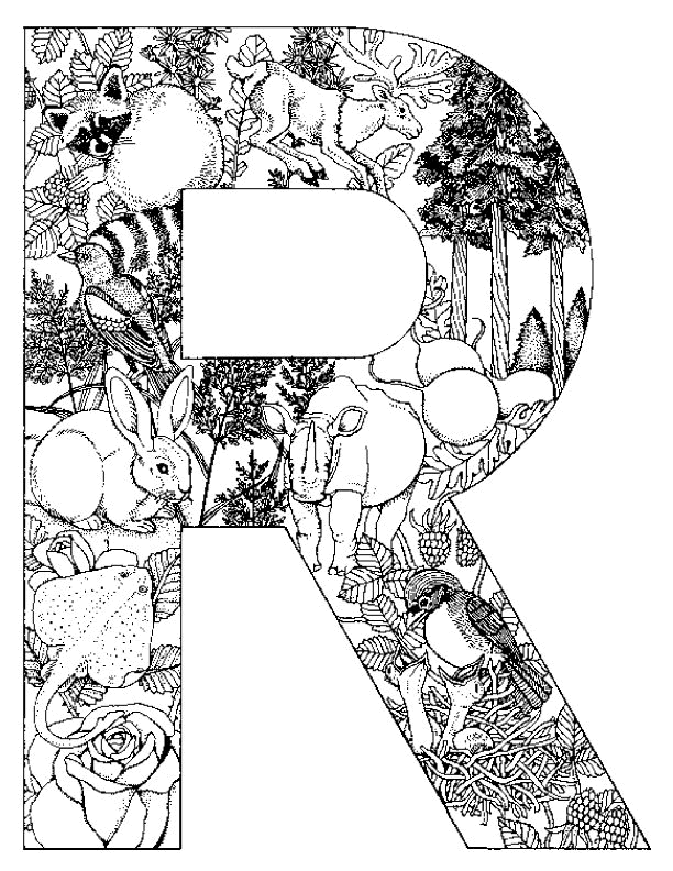 Coloring page : Alphabet animal r - Coloring.me