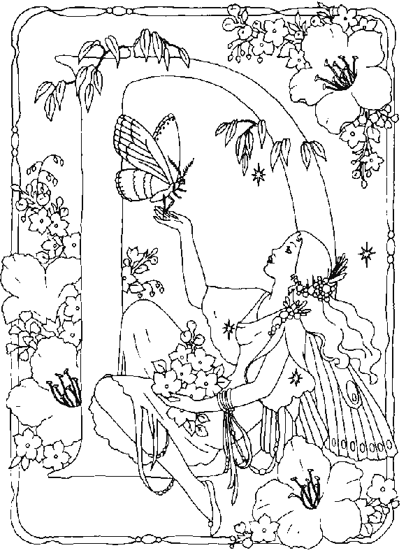 fairy letter coloring pages - photo #18