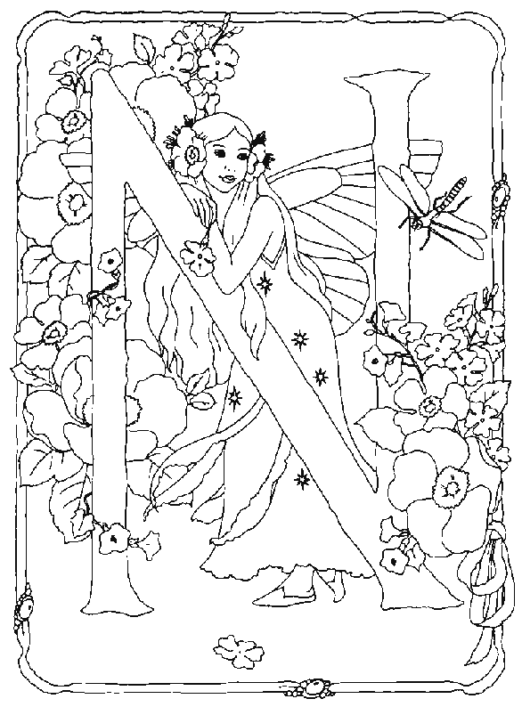 fairy letter coloring pages - photo #5