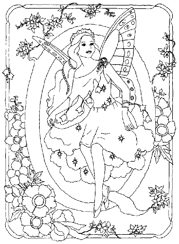 fairy letter coloring pages - photo #9