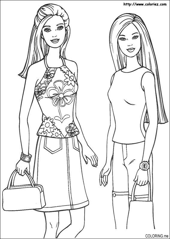 Coloring page : Barbie model - Coloring.me