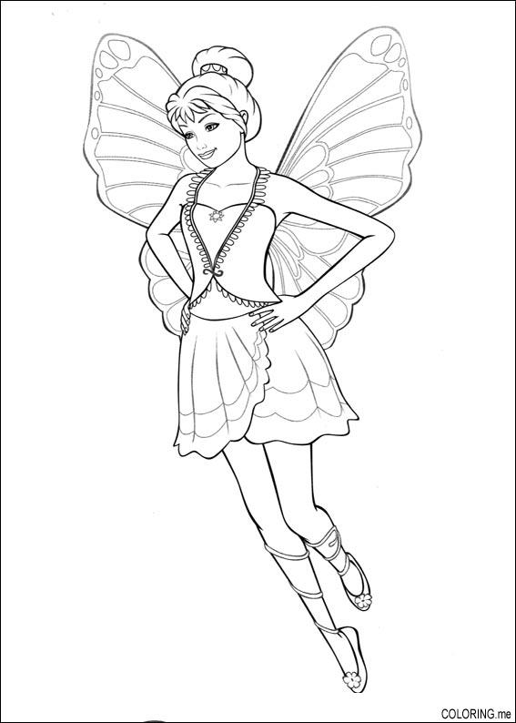 fairy barbie coloring pages - photo #40