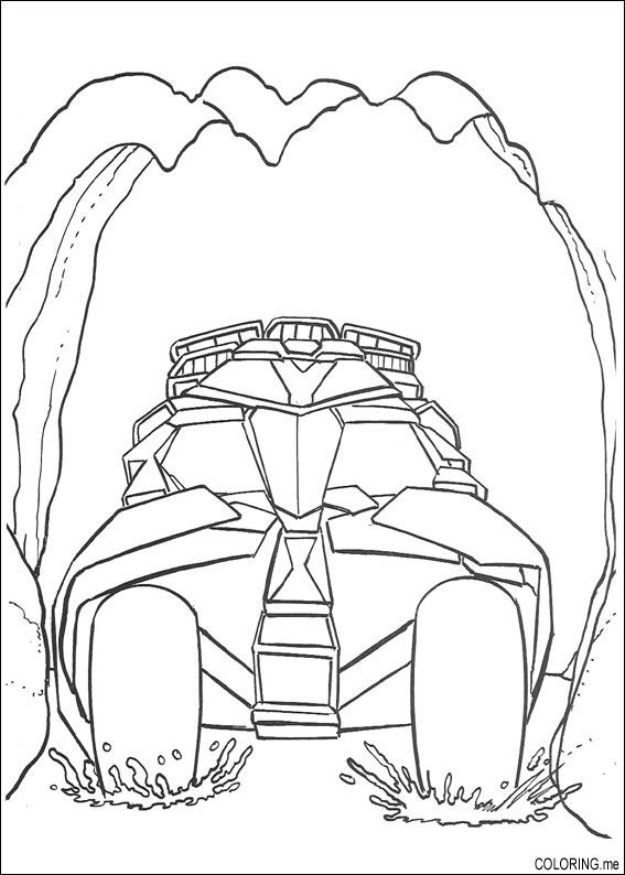 Coloring page : Batman car - Coloring.me