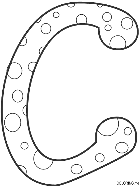 Coloring page : Letter C - Coloring.me