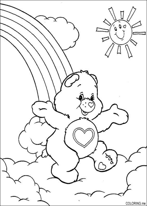 rainbow bear coloring pages - photo #2