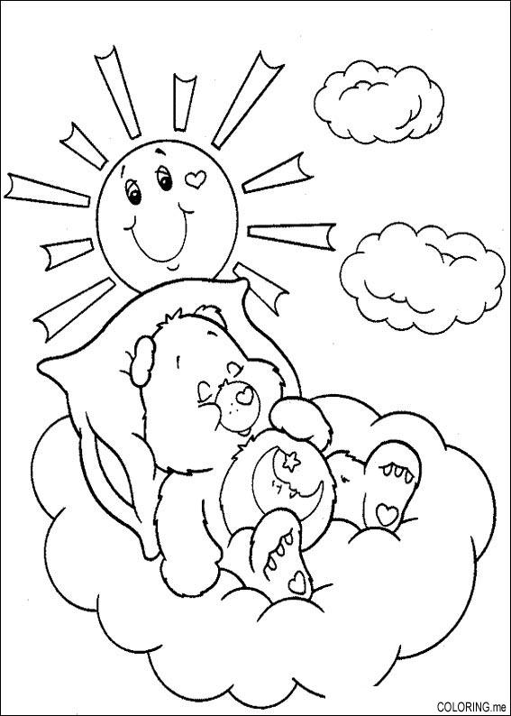 Coloring page Care bears sleep in sun Coloringme