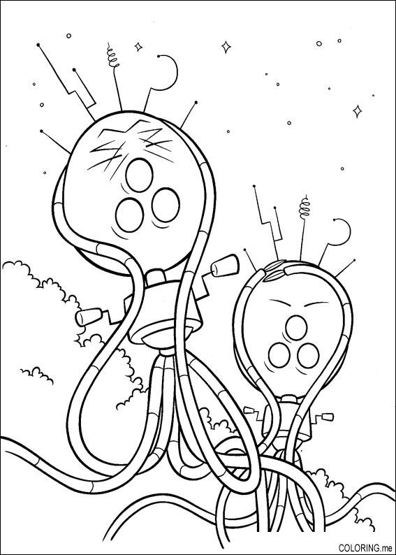 Coloring page : Chicken Little martian trouble - Coloring.me