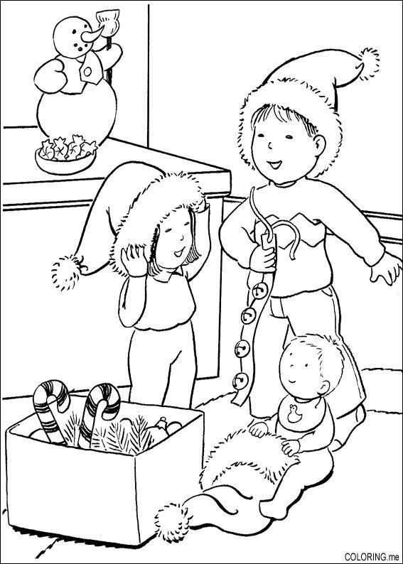 Coloring page : Christmas dress up try - Coloring.me