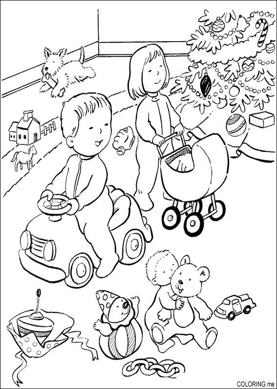 kids playing coloring pages - photo #12