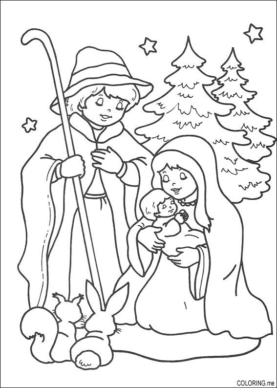 Coloring page : Christmas Jesus born - Coloring.me