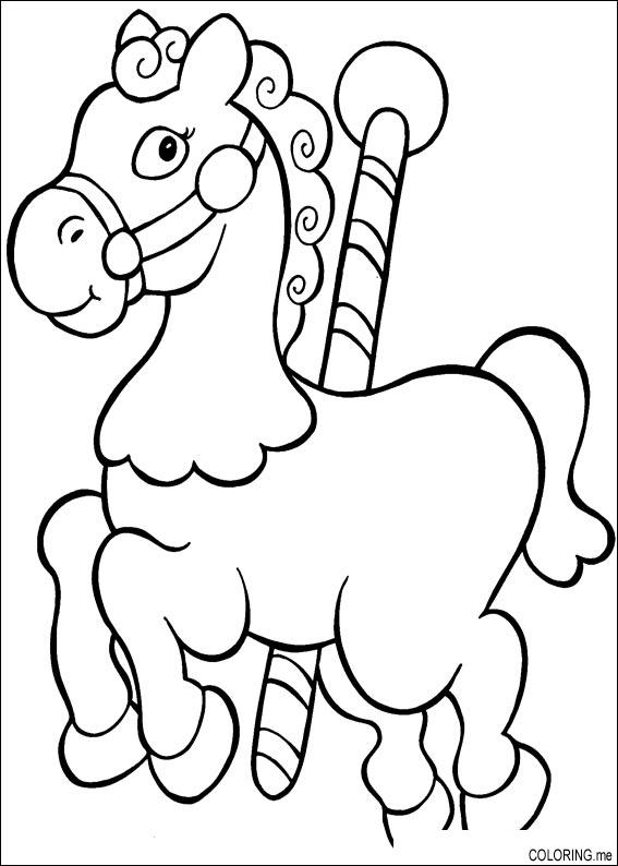 Coloring page : Christmas horse - Coloring.me