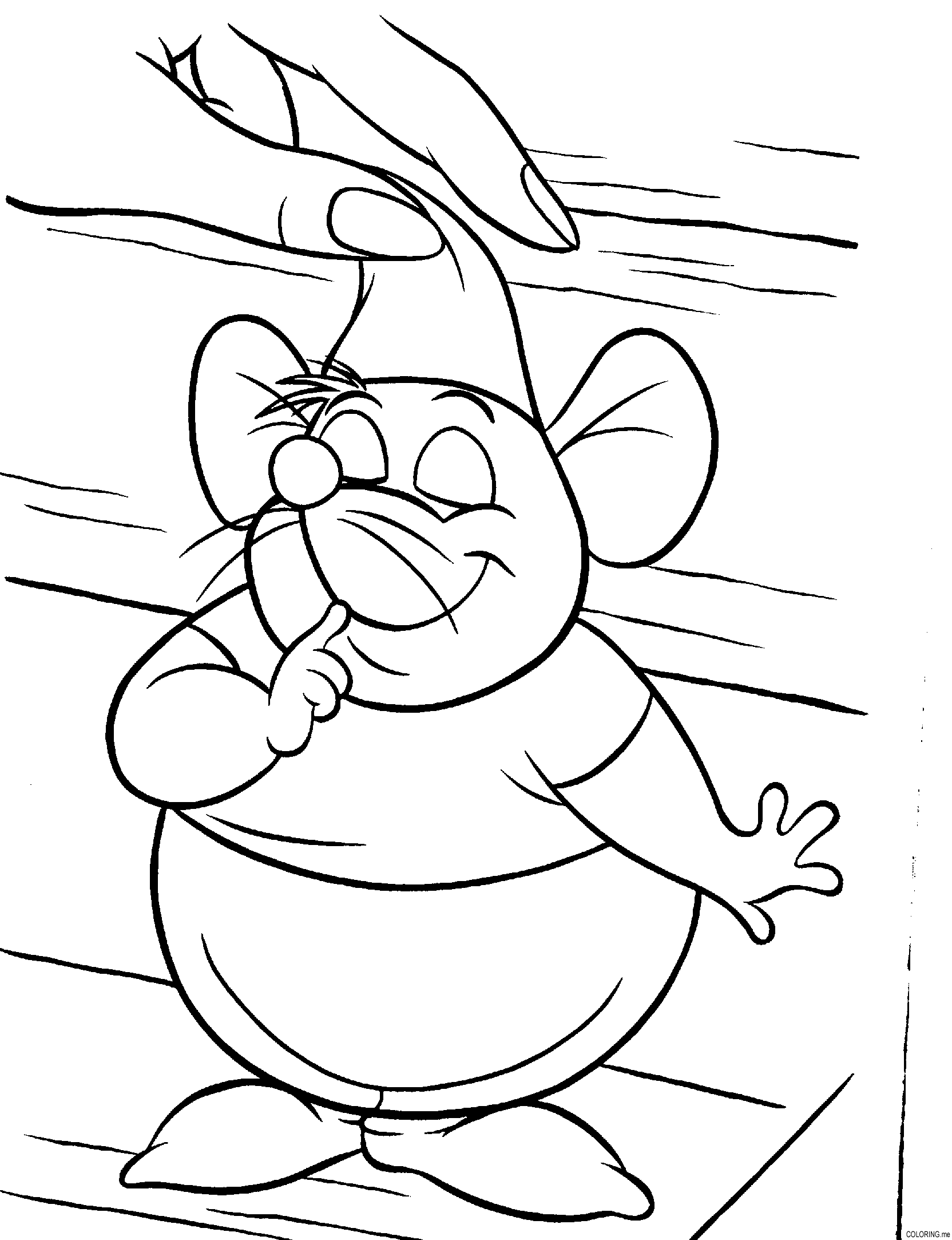 coloring page  cinderella mouse  coloring