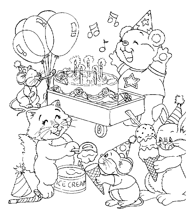 Coloring page  Anniversaire fete  Coloring.me