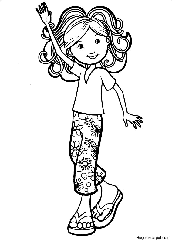 a girl coloring pages - photo #9