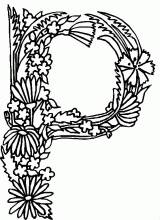 Alphabet flower p