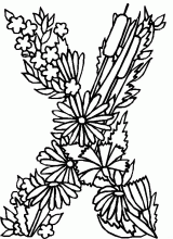 Alphabet flower x