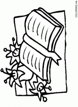Bible book and flowers