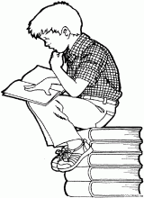 Boy studying