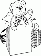 Christmas gift and bear