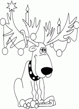 Christmas moose garland