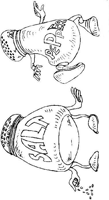 Download Coloring page : Salt pepper - Coloring.me