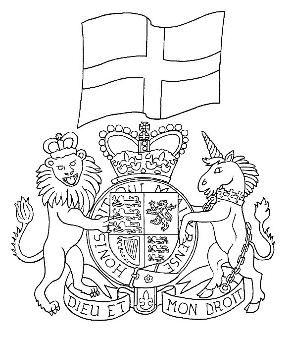 Download Coloring page : Motto of British monarchy - Coloring.me