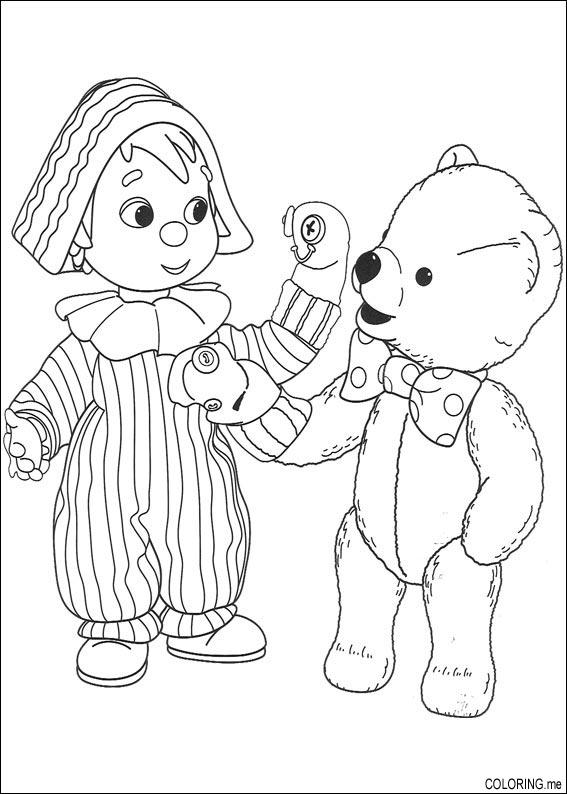 Coloring page : Andy pandy : Andy and Teddy puppet - Coloring.me