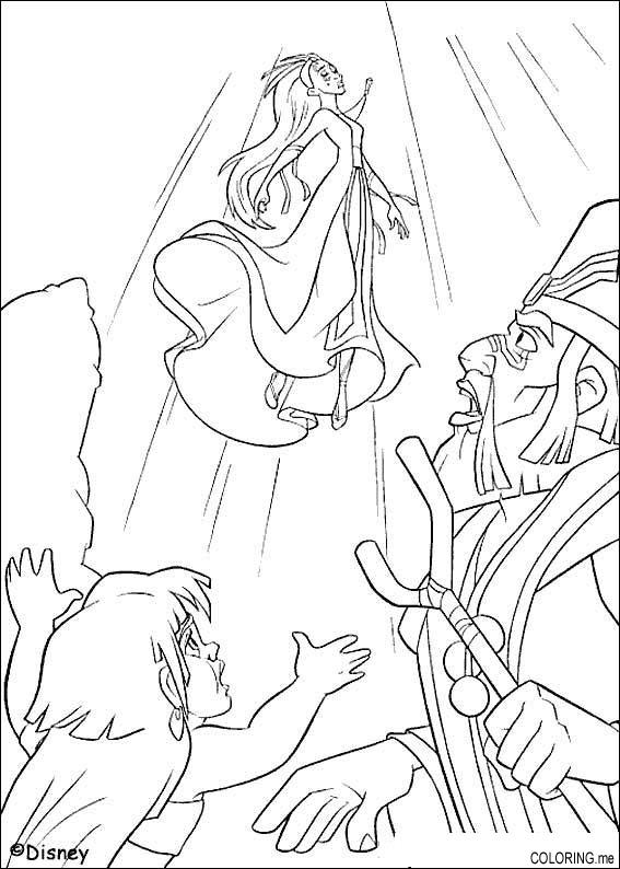 Coloring page Atlantis, The Lost Tales flying Kida Coloring.me