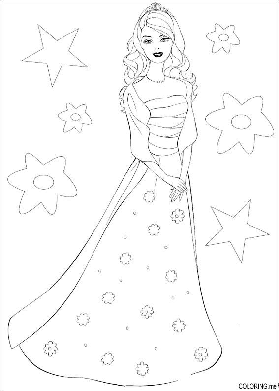 Coloring page : Barbie dress - Coloring.me