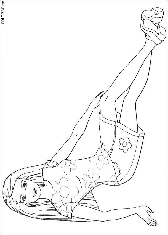 Barbie Gymnast Coloring Pages