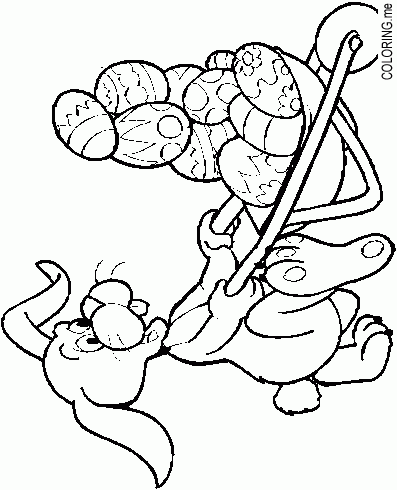 Coloring page : Bunny easter egg - Coloring.me