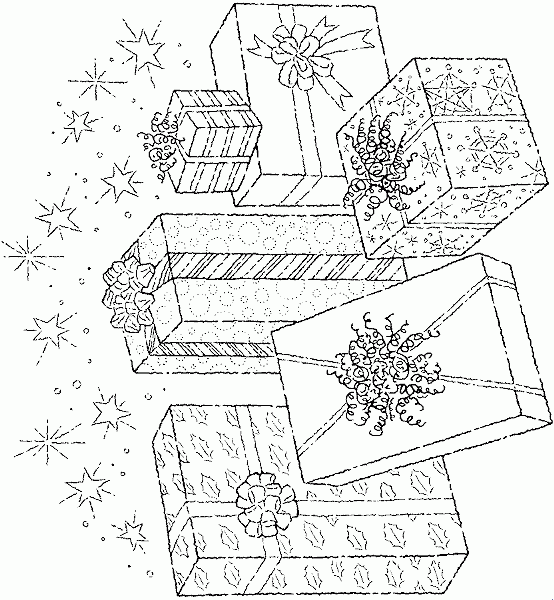 Coloring page : Christmas gift - Coloring.me