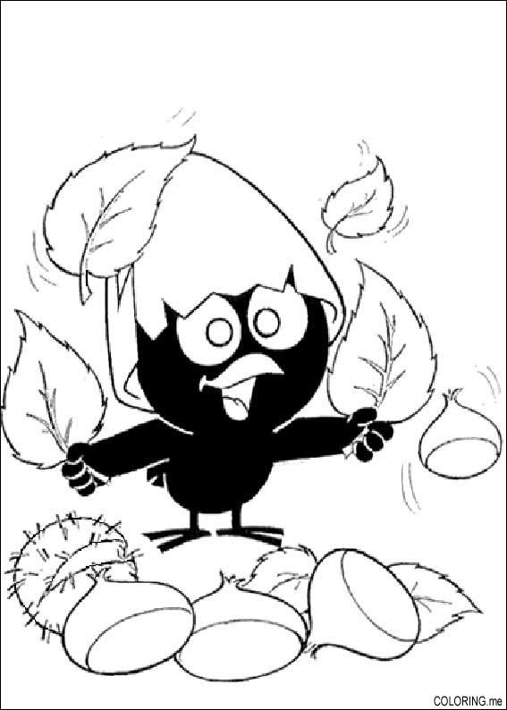 Coloring page : Calimero chestnuts - Coloring.me