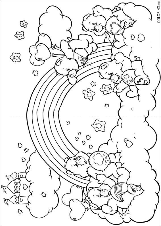 Coloring page : Care bears rainbow - Coloring.me