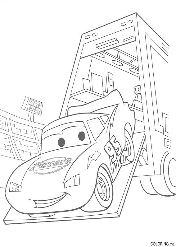 Coloring page : Cars out of truck - Coloring.me