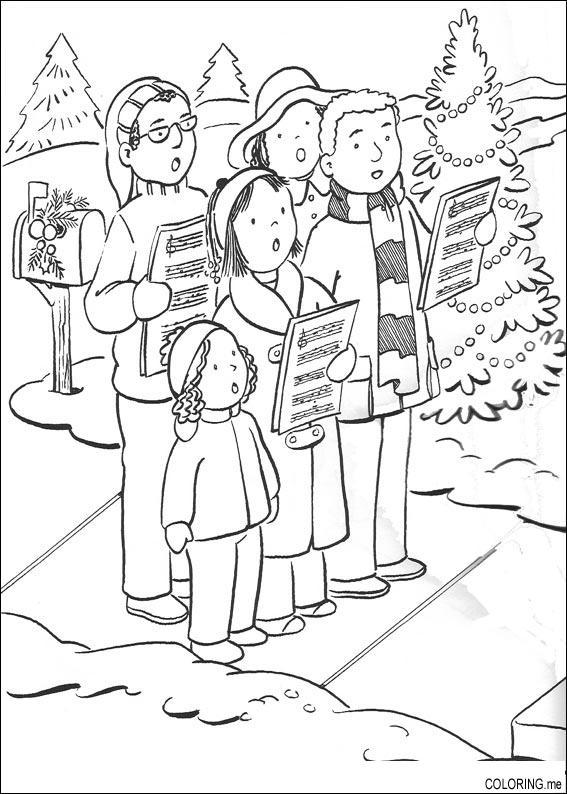 Coloring page : Christmas choirs - Coloring.me