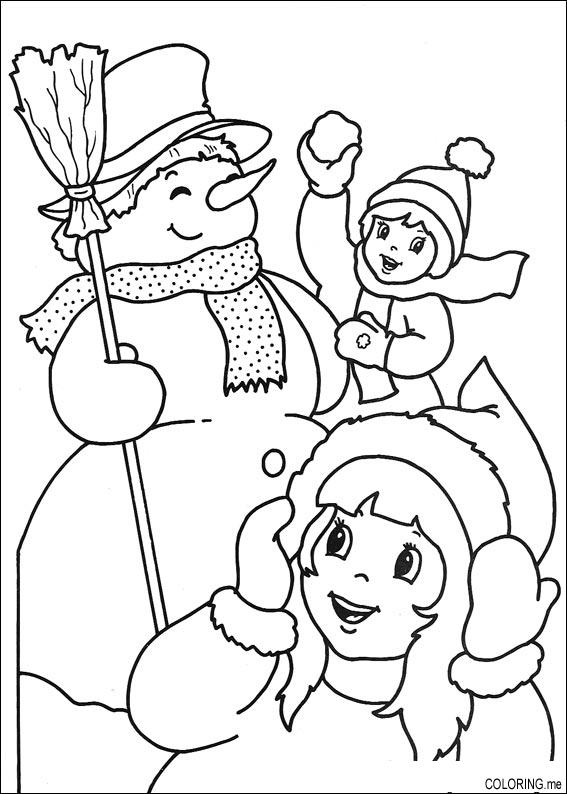 Coloring page : Christmas happy children - Coloring.me