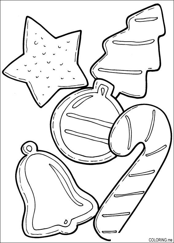 Coloring page : Christmas cake decoration - Coloring.me