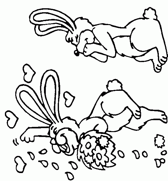 Coloring page : Love rabbit - Coloring.me