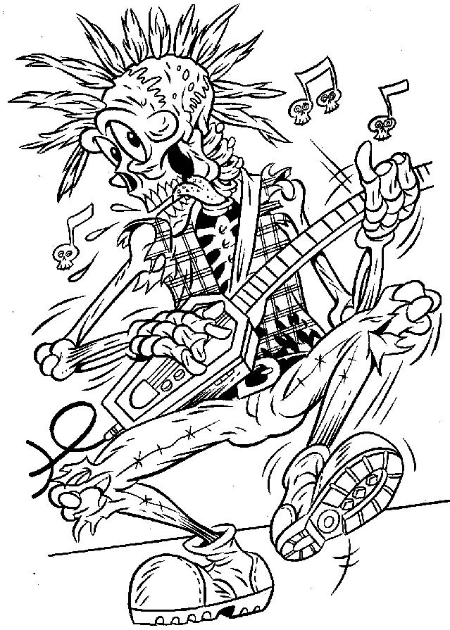 Coloring page : Halloween skeleton - Coloring.me